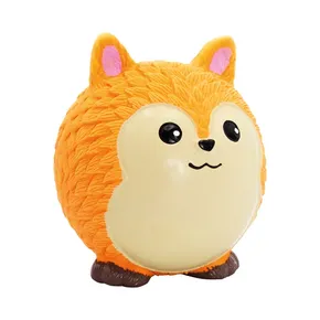 Ball im Design von Totoro dem Fuchs, mit Sound, 8 cm, Latex, Orange, HipHop